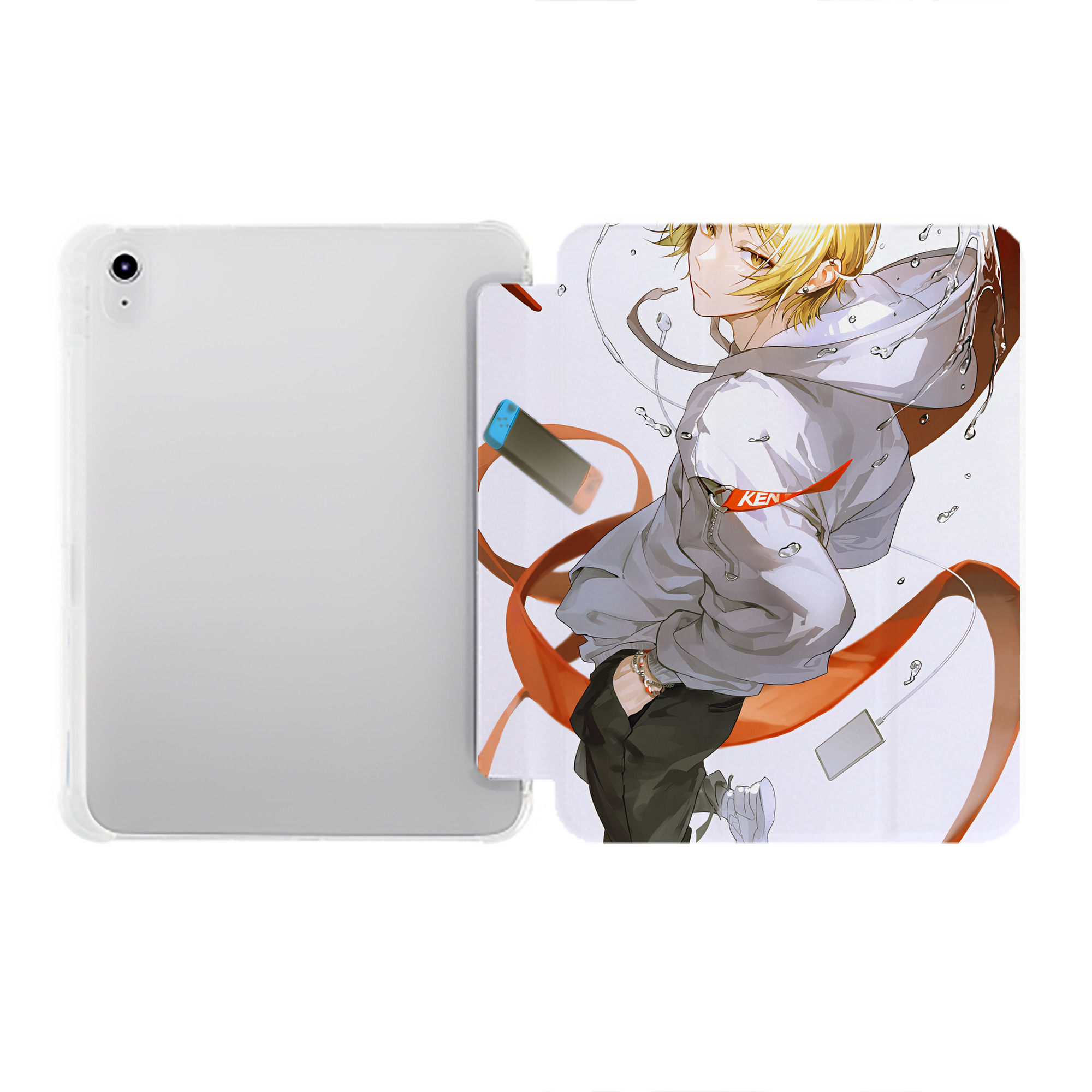 （画像用） ハイキュー!! Haikyu!! IPad ケース ペン収納付き 三つ折りスタンド PUレザー×シリコン 対応機種9.5/10.5/10.9インチ